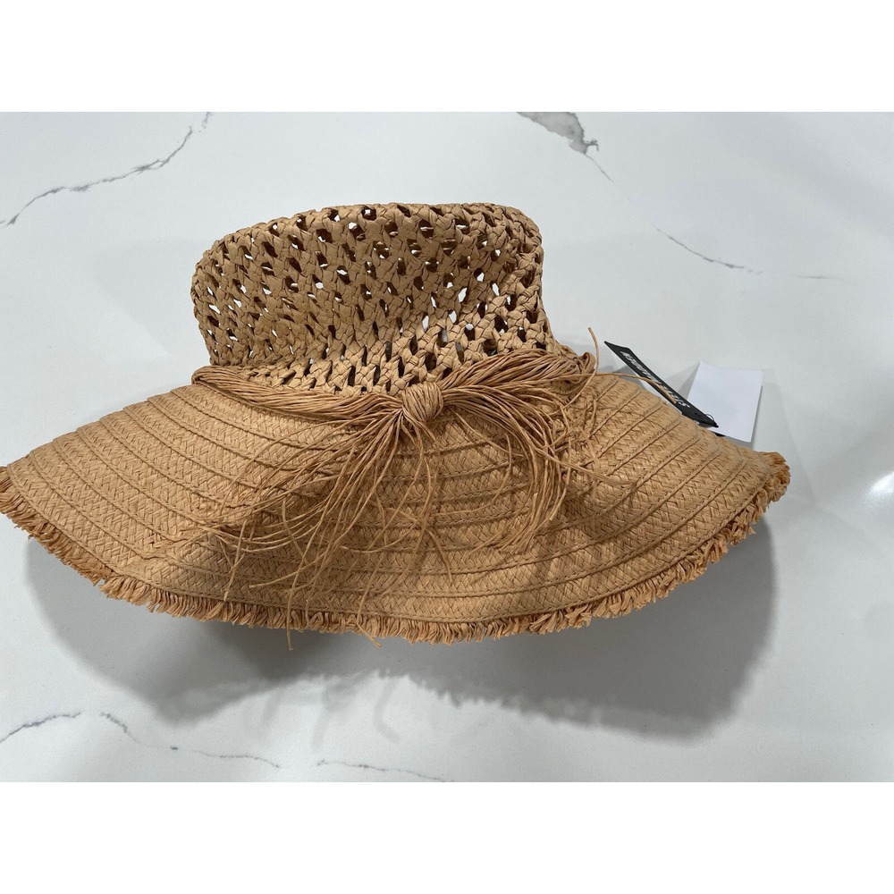 NEW Steve Madden Open Weave Breathable Straw Bucket Hat OS AK117